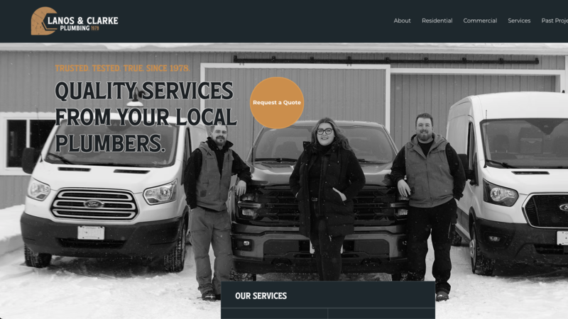 Lanos and Clarke Plumbing website